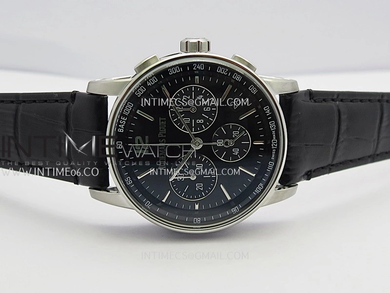 Code 11.59 Chrono 26393 SS APSF 1:1 Best Edition Black Dial On Black Leather Strap Super Clone SA4401